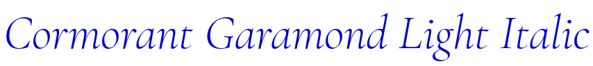 Cormorant Garamond Light Italic 字体